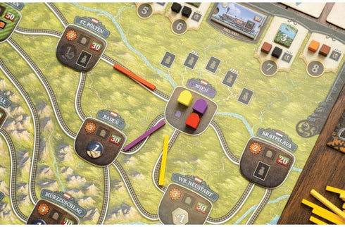 Capstone Games: Imperial Steam, Strategy Board Game, Plan, Build and Expand Your Railway Network, 2 to 5 Players, 120