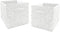 Sweet Jojo Designs White Floral Rose Foldable Fabric Storage Cube Bins Boxes