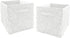 Sweet Jojo Designs White Floral Rose Foldable Fabric Storage Cube Bins Boxes