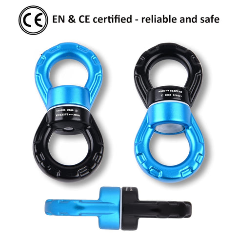 PACEARTH Swing Swivel 35KN Breaking Strength, 360° Rotator Safety Device for Rock Climbing, Hammock, Aerial Dance