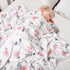 david's kids Minky Baby Blanket for Girls, Soft Lightweight Micro Fleece Blanket with Double Layer, Dotted Backing, Breathable Receiving Blanket for Newborns, 30x40 Inches, Floral Flowers by david's kids