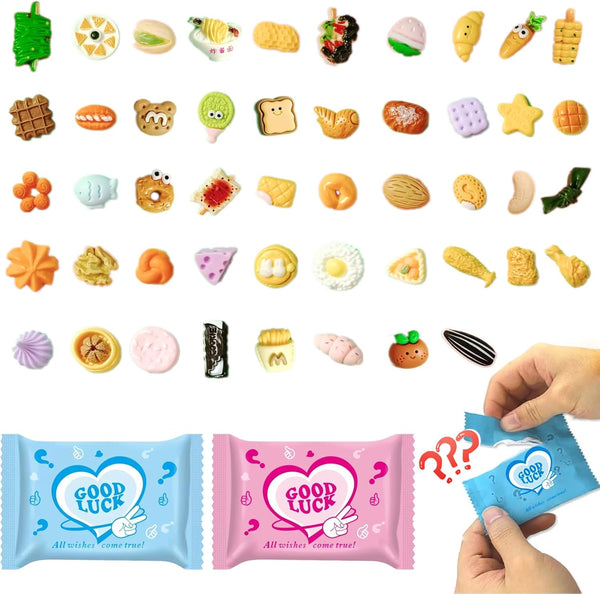 50 Pack Mini Food Blind Bags for Kids - Small Dollhouse Accessories