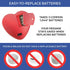 Inventiv 30 Second Voice Sound Recorder Module - 2 Pack for Plush Toy, Record Custom Messages (Red)