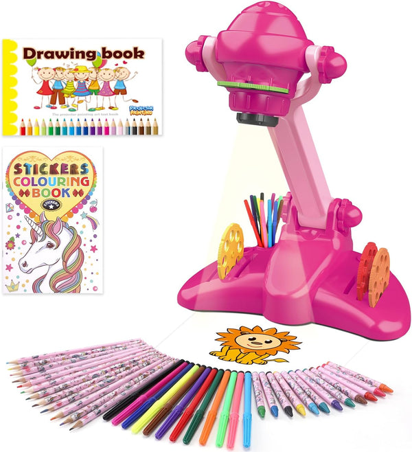 Hoarosall Drawing Projector for Kids Art and Craft Kit Includes Colored Pencils