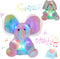 Glow Guards 12'' Light up Peek-a-Boo Elephant Stuffed Animal Musical Rainbow Elephant