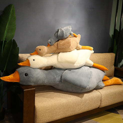 Very Fat Goose Stuffed Animal, 20 Inch Giant Cute Duck Plushies Pillow, Soft Gifts for Kids, Brown