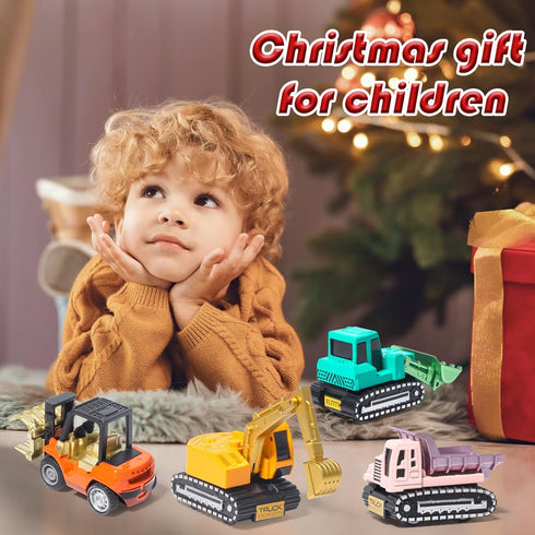 3 4 5 6 Set Oriate Diecast Construction Trucks Toys For Boys Girls Age Years Old, Pull Back Cars For Engineering