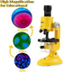 Little World Science Kits for Kids, Beginner Microscope Kit with LED 100X 400X 1200X Magnification