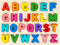 Alphabet Puzzle Wooden Puzzles for Toddlers 1-5 Years Old, ABC Shape Learning Toys with Board & Letter Blocks