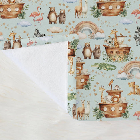 Selgkds 60x80inch Cute Baby Animals Baby Blankets for Girl Boy Bear Lion Zebra Giraffe Rainbow Ship Stars Swaddle