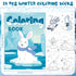 24 24 Funrous Pcs Winter Christmas Coloring Books Bulk with Stackable Crayons Glacier Polar Bear Snowman Penguin
