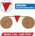 20 FT Tug of War Rope for Kids - Soft Natural Jute Fiber with Red Flag for Outdoor Games, Birthday Party, Team
