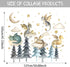 Dragon Wall Stickers,Peel and Stick Colorful Flying Dragon,White Clouds, Stars.Tree Self-Adhesive MuralRemovable Wall