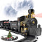 OleFun Train Set, Electric Black Train with Water Steam, Sounds & Lights,