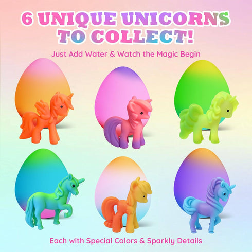 VICHTOP 6 Pack 3 4 5 6 7 8 Unicorn Hatching Surprise Eggs for Kids - Easter Basket Stuffers, Easter Egg Toddler