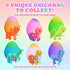 VICHTOP 6 Pack 3 4 5 6 7 8 Unicorn Hatching Surprise Eggs for Kids - Easter Basket Stuffers, Easter Egg Toddler