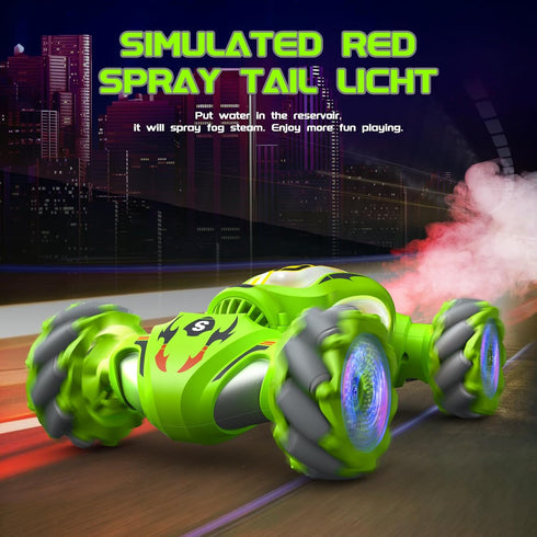 360-degree car,4WD 6-12 Resosese RC Stunt Cars Remote Control Car Double-Sided Driving Flips Rotating Toy All Terrain