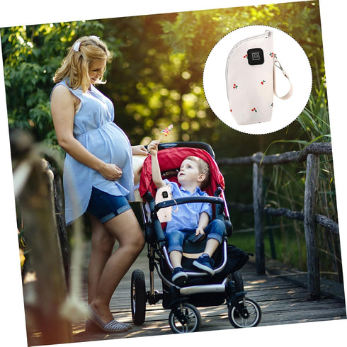 USB Milk Bottle Warmer Bag Charging Thermal Pouch for Car Use Fast Heating Milk Bottle Cover Compatible with Portable