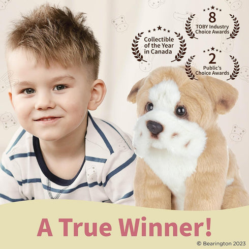 Bearington Lil' Tug - 6.5 Inch Bulldog Plush Stuffed Animal