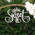 QWTOWFM 16 16th Girls,16 Sweet Sign for Backdrop,Wooden Birthday Decorations for Boys Years Birthday Party Supplies