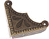 dophee Antique Brass Box Corner Covers, Decorative Protectors for Jewelry Box, Chest, Table, 1.53"x1.53"x1.97"(12-Pack)