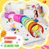 Kids Play Tunnel Tent - 2 Pack 6-ft Pop Up Crawl Tunnel Toy for Indoor & Outdoor Play, Rainbow & Pink Tunnels