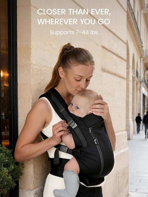 7-44lbs, GROWNSY Baby Carrier Newborn to Toddler All Season Design with Adjustable Mesh Panel, Ergonomic Baby Carriers