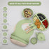 Silicone Baby Feeding Set 6+ Months, Baby Led Weaning Utensils with Suction Bowl, Plate, Spoon, Fork, Snack Cup