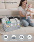 15 Inch 2 Pack Set 8 2 Feagar Baby Diaper Caddy Organizer, Large with Pockets & Dividers, Portable Nursery Storage