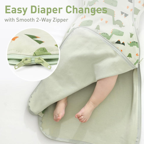 2 Packs 3-6 3-Way Premium Soft Cotton Swaddle Blanket Sleep Sacks Arms Up Design Months, Hands Up Transitions