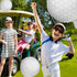 Sosation Golf Ball Balloons Decoration - Golf Themed Round Aluminum Foil Balloons for Birthday Party (12 Pieces)