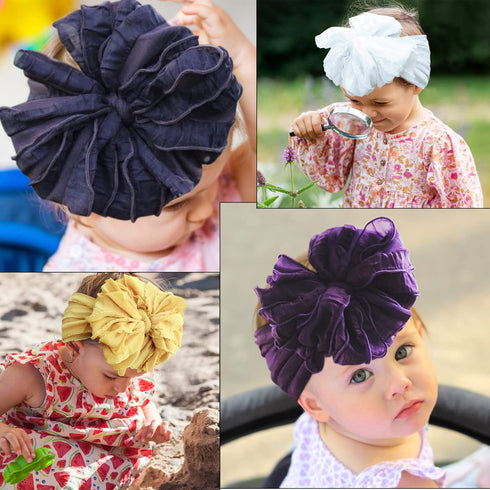 DANMY Baby Girl Elastic Headbands, Newborn Toddler Hairbands, Soft Hair Accessories