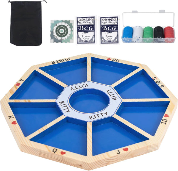 Wooden Michigan Rummy Board Game,13 * 13 inches,Tripoley Game,Deluxe Set, 1 Michigan