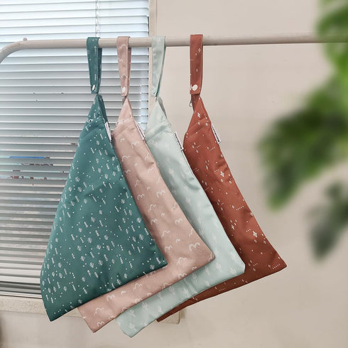 2 Pack (W016) Mama Koala Waterproof Wet Dry Bags for Baby Items, Cloth Diapers, Swimsuits, Travel, Gym Clothes, Beach