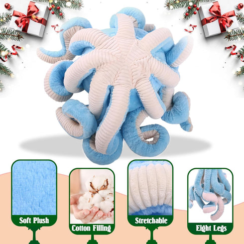 DENTRUN Giant Octopus Stuffed Animals Plush Doll Play Toys for Kids, Girls, Boys, Adults - Birthday Xmas Halloween