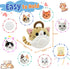 hittaty Set 6 Playset Cat Stuffed Animal House- Plush Kitten Toy with Soft Cats Interactive & Portable Plush House