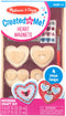 Melissa & Doug Created by Me! Wooden Heart Magnets Craft Kit - 4 Designs, 4 Paints, Stickers, Glitter Glue, 8.75 x 5