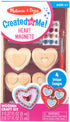 Melissa & Doug Created by Me! Wooden Heart Magnets Craft Kit - 4 Designs, 4 Paints, Stickers, Glitter Glue, 8.75 x 5
