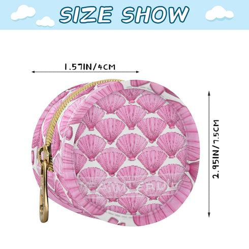 PYBUG Scallop Round Pacifier Storage Case, Polyester & TPU Lined with Hook Buckle, Pacifier Container Box for Baby