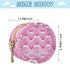PYBUG Scallop Round Pacifier Storage Case, Polyester & TPU Lined with Hook Buckle, Pacifier Container Box for Baby