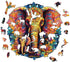 Wooden Puzzles for Adults, Mandala Elephant (L-280pcs) Unique Shaped Animal Wood Puzzles, Birthday Gift Family Game