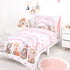 Set 4 Set Hooyax Toddler Bedding for Girls - Piece Rainbow Toddler Comforter Includes Fitted Sheet, Comforter