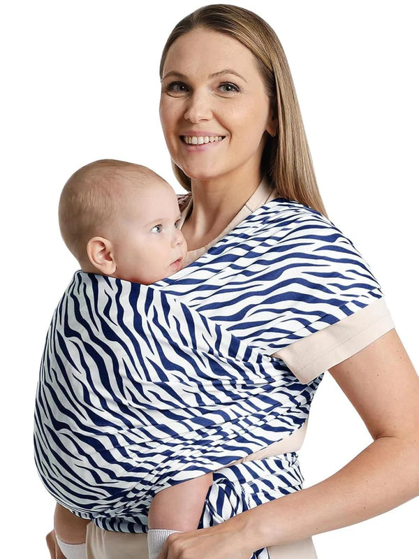S.Leovay Baby Wraps Carrier,Trendy Zebra Striped, Stretchy Ergonomic Hands-Free Design Baby Wearing Wrap