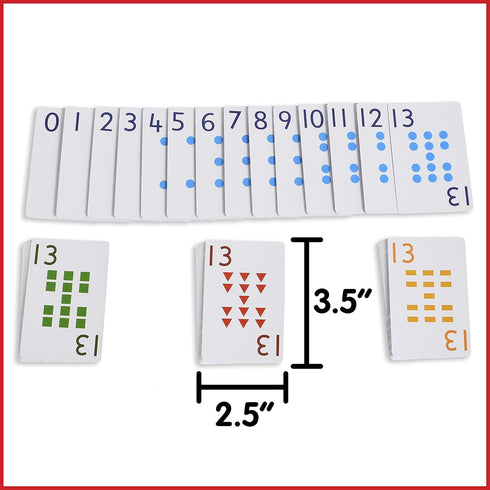 Set 8 448 0-13 Counting edxeducation School Friendly Playing Cards - In Home Learning Game - of Decks - Cards