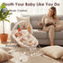 0-6 20lbs Baby Bouncer Baby Bouncer seat, Infants Bouncy Seat with Music & Sensory Toys, Compact & Machine Washable