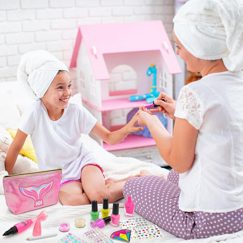 Set 7-12 Amagoing Kids Nail Polish for Girls, Girls Nail Kit Ages with Nail Dryer, Quick-Dry Nail Polish, Nail Art