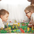 100 Pcs Army Men Toys for Boys with Map in Bucket, World War II Military Toy Soldier Action Figures Playset