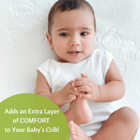 52 28 Vesta Baby Crib Mattress Protector - x Noiseless Waterproof Pad Cover - Absorbent Soft Jacquard Bamboo Rayon