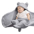 Soft Plush Newborn Swaddle Blankets - Adorable Infant Girls Clothes in Grey