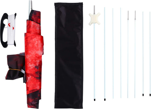 JEKOSEN Fiery Dragon 54" Huge Kite for Kids and Adults, Easy to Fly Single Line String with 160" Tail for Outdoor Games